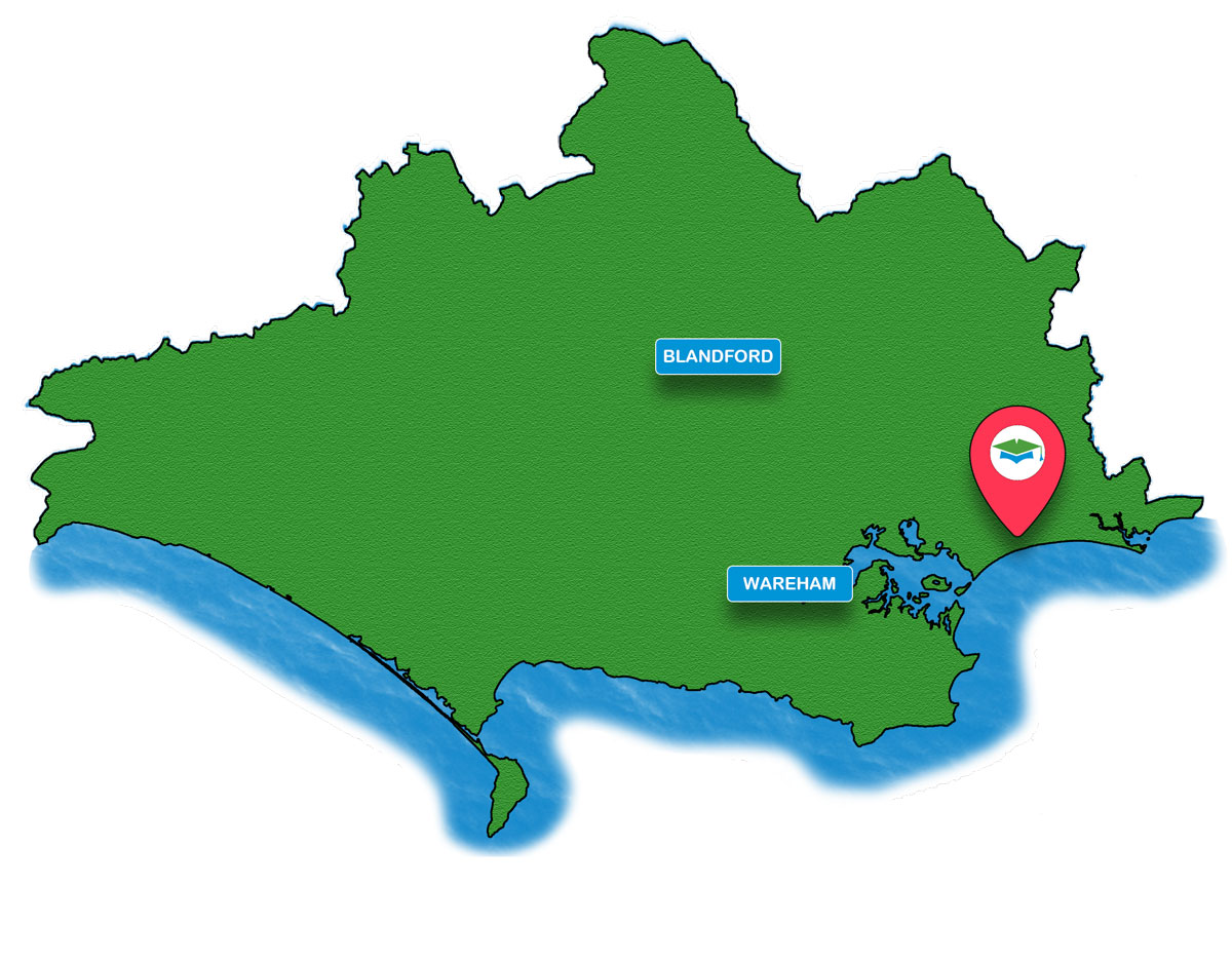 School trip Isle of Wight location map for Laser Quest Bournemouth